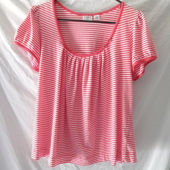 Cato Tops - Women's 14/16W Cato Striped Shirt
